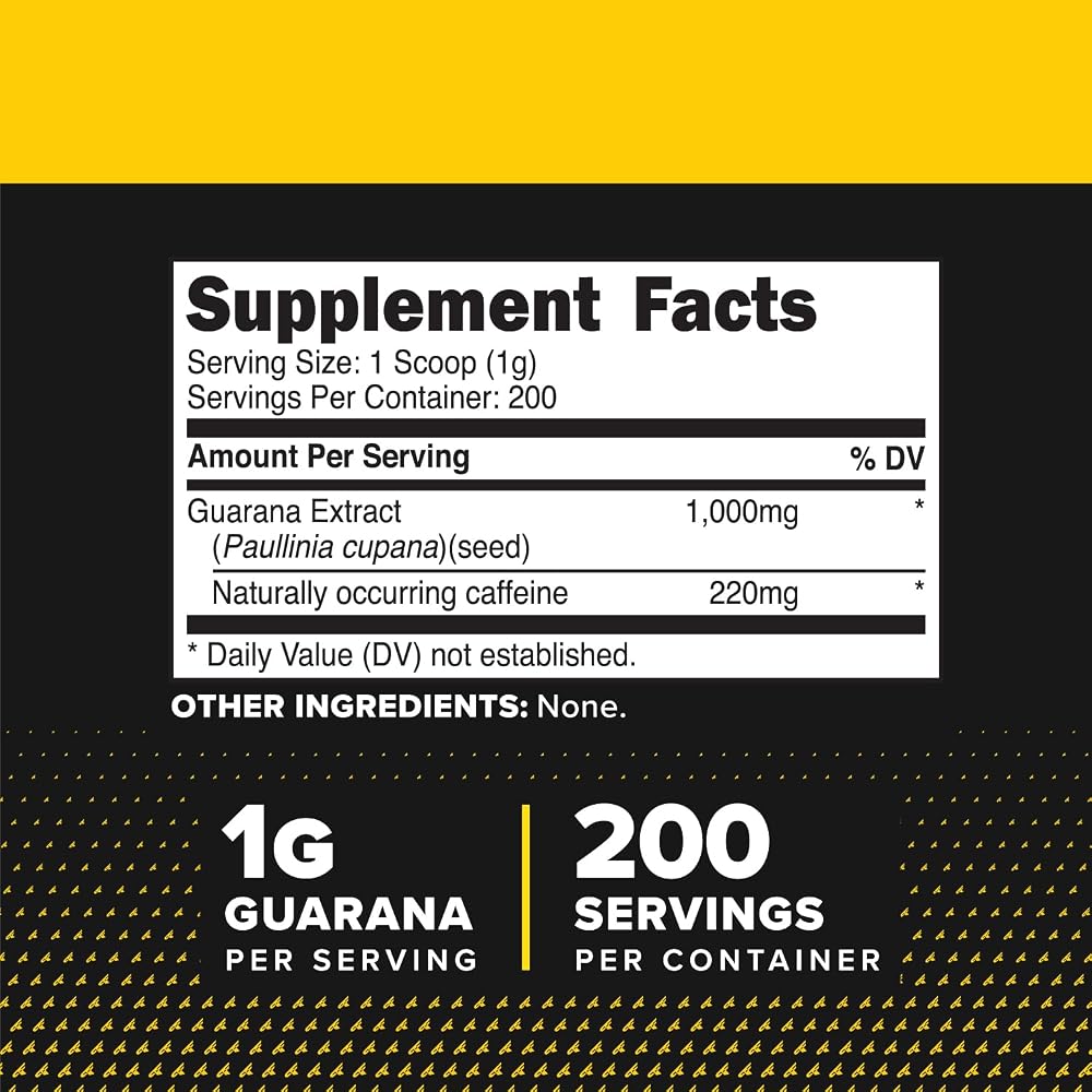 Primaforce Guarana Powder Unflavored Energy - 200g - image 2