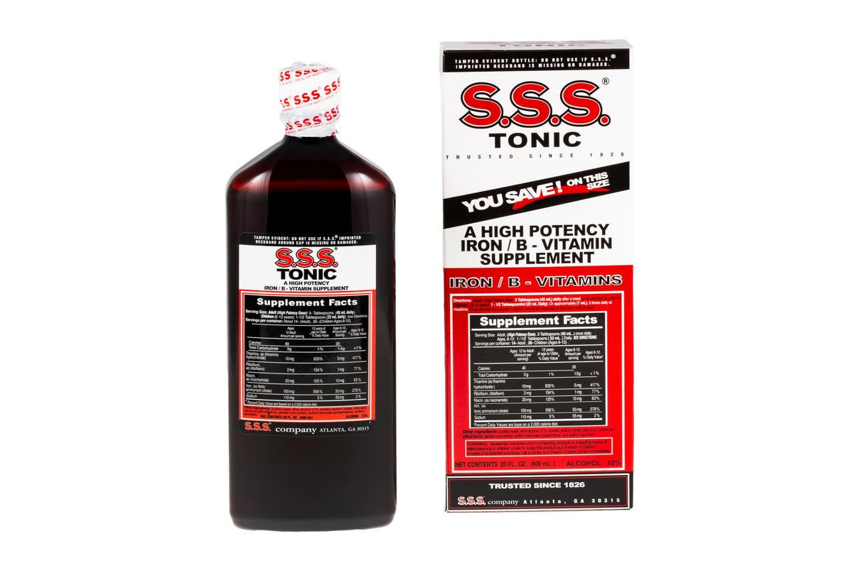 S.S.S. CO. S.S.S. Tonic Liquid Iron & Vitamin B Supplement - 20 Fl Oz