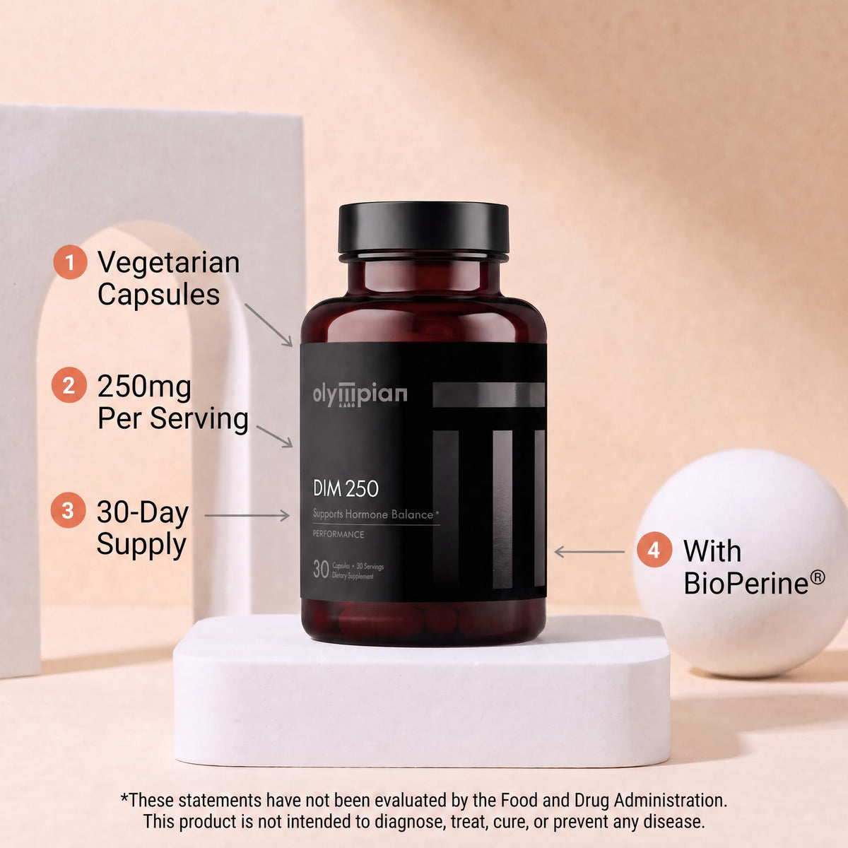 Olympian Labs Performance DIM Supplement - DIM Diindolylmethane 30