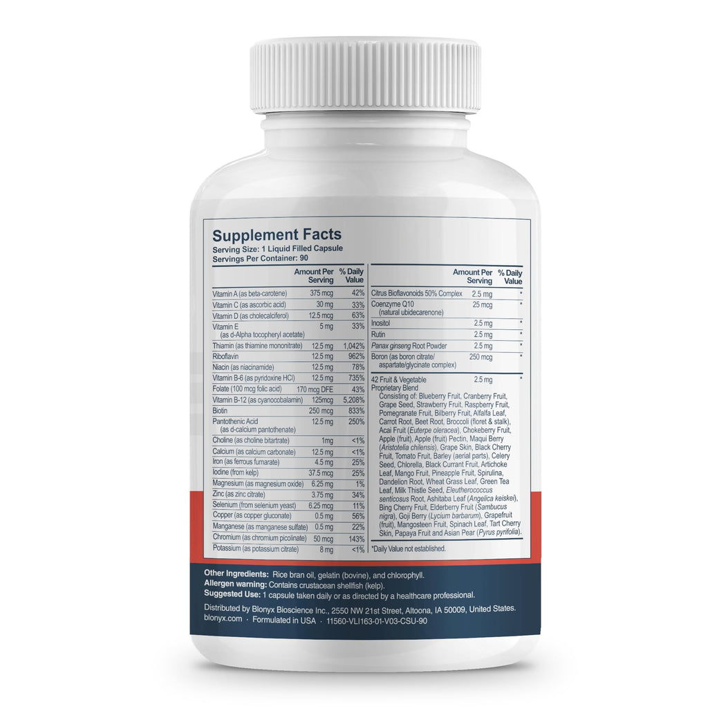 Blonyx Multivit+ Athlete's Multivitamin - 90 Vegetarian Capsules - image 6