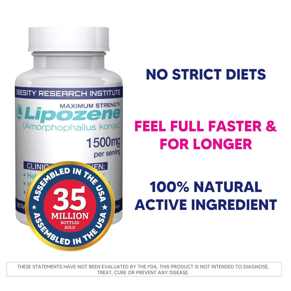 Lipozene Appetite Control Capsules - 2 Bottles - image 4