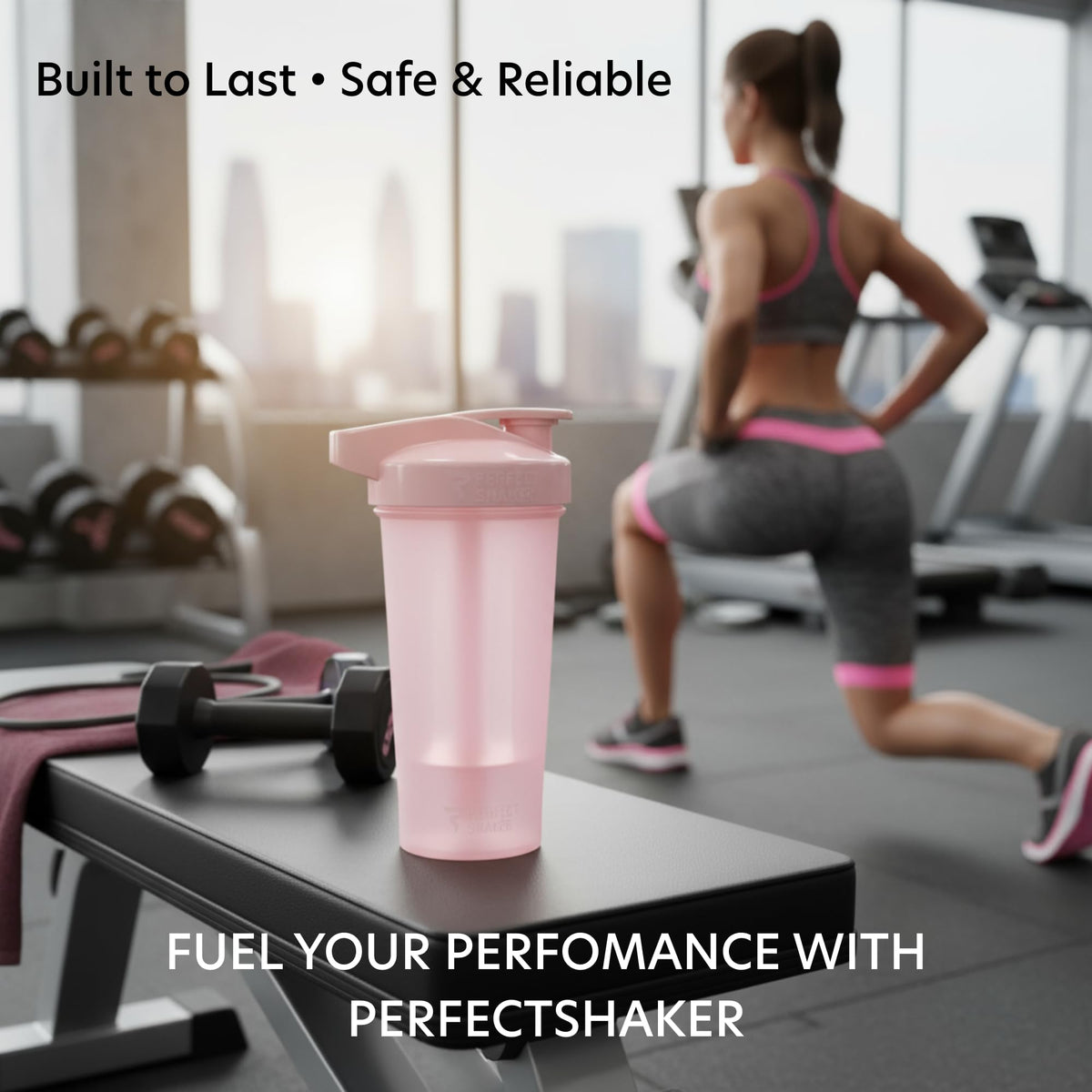 PerfectShaker ACTIV Protein Shaker Bottle 28oz