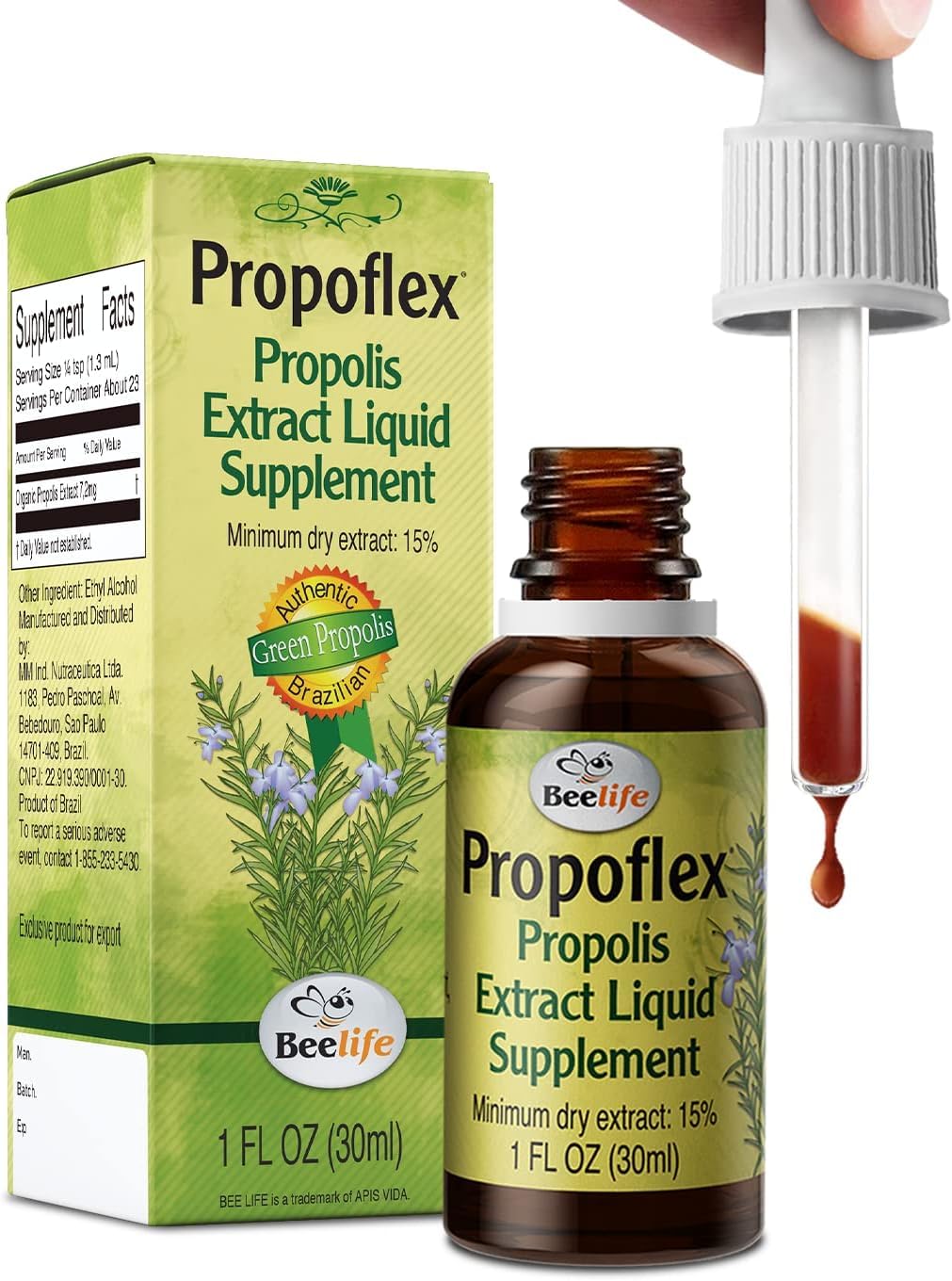 Beelife Brazilian Green Propolis Extract 15% - 30ml Liquid