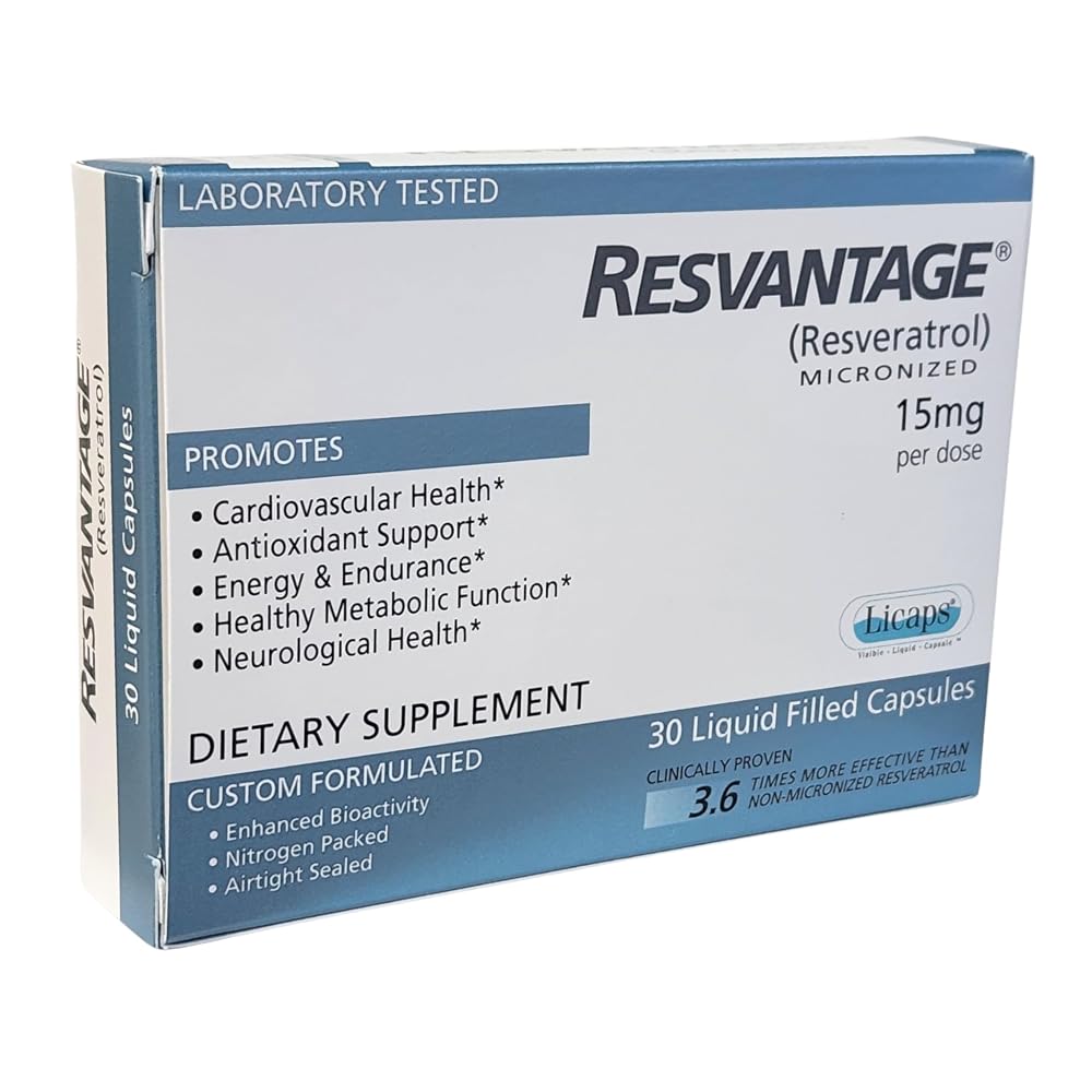 RESVANTAGE Resveratrol Antioxidant - 30 Liquid Capsules - image 5