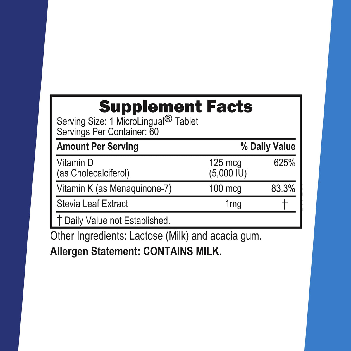 Superior Source K-2 MK-7 100 mcg with D3 5000 IU - 60 Tablets - image 2