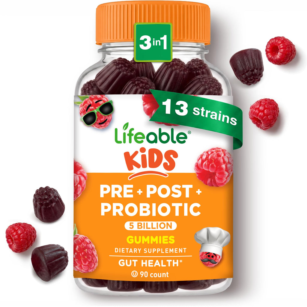 Lifeable Kids Pre Post Probiotic Gummies 5 Billion - 90 Gummies