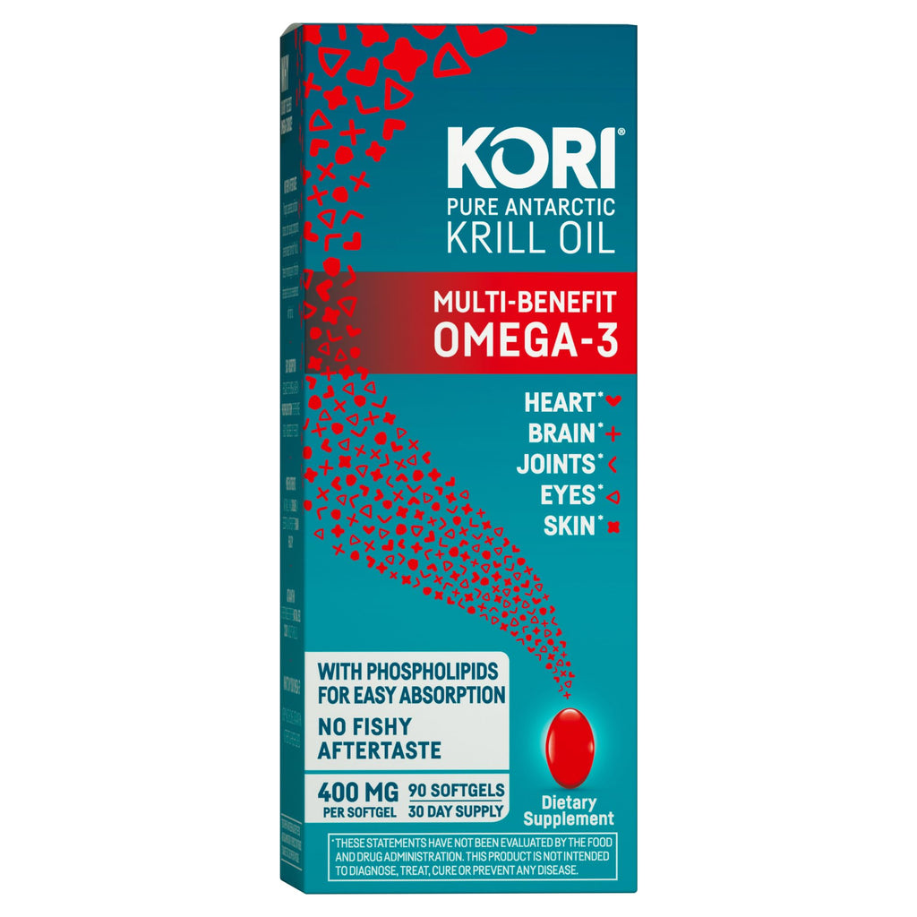 Kori Krill Oil Omega-3 EPA DHA, Phospholipids & Astaxanthin, 400mg