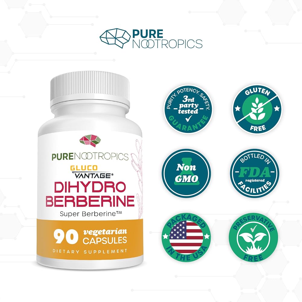 Pure Nootropics Dihydroberberine GlucoVantage 100 mg - 90 Capsules - image 8