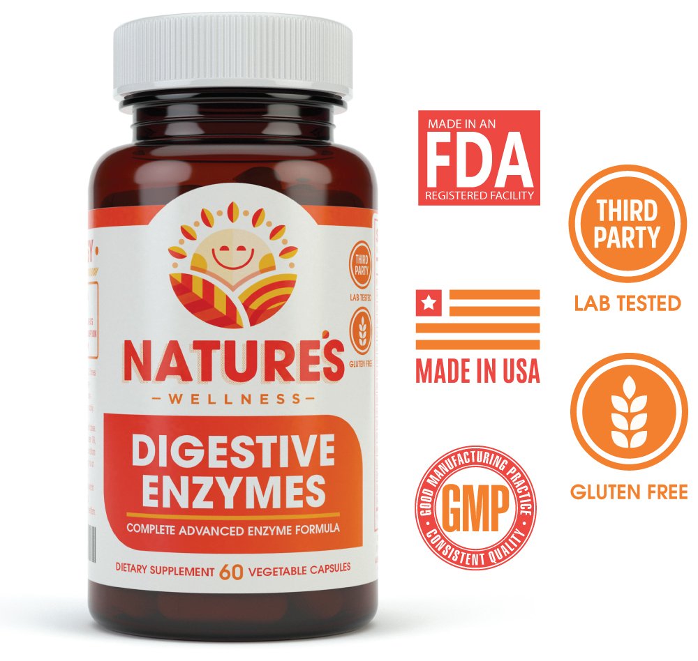 Natures Wellness Digestive Enzymes Complete Multi-Enzyme - 60 Capsules - image 2