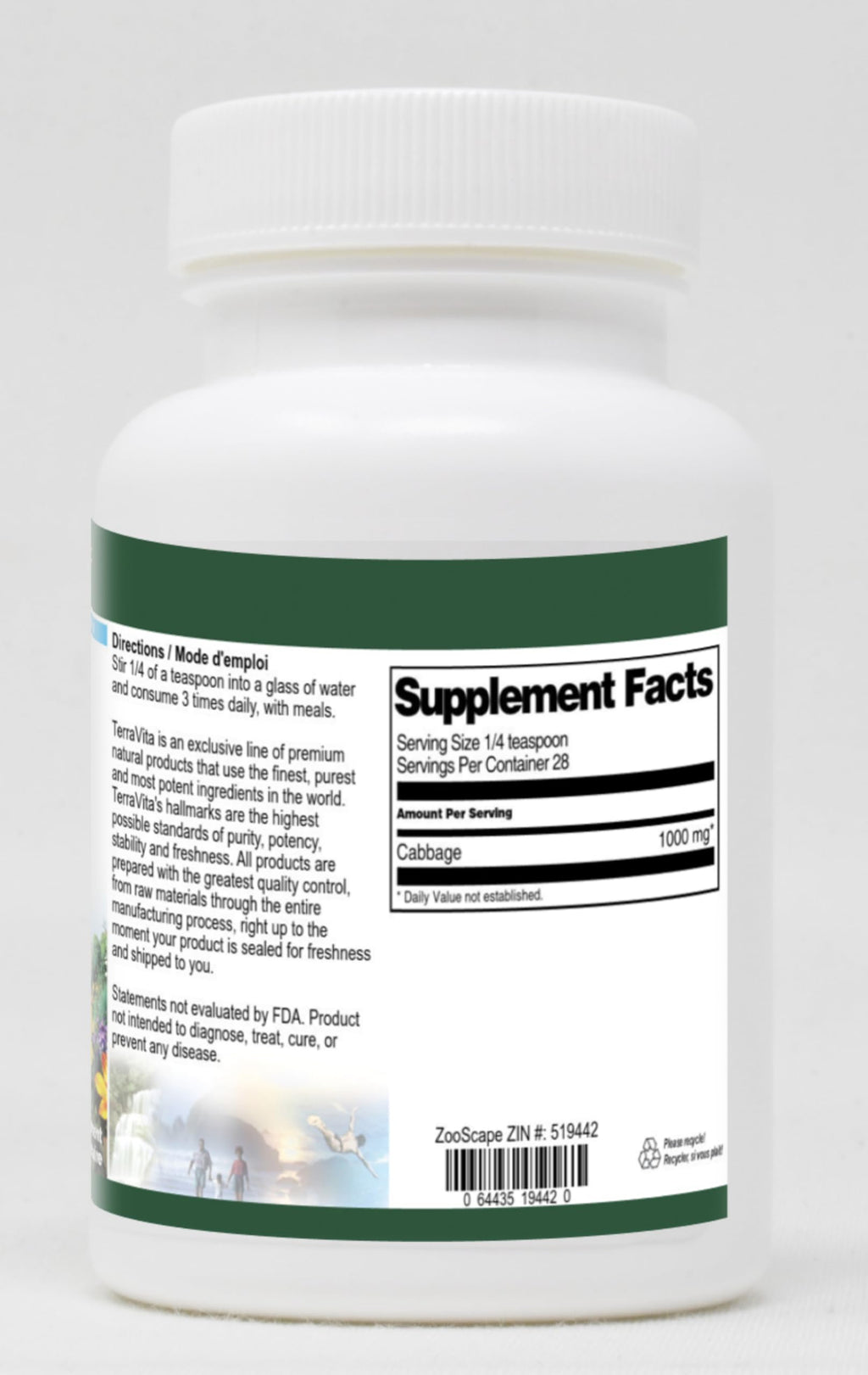 Terravita Cabbage Powder (1 oz, ZIN: 519442)