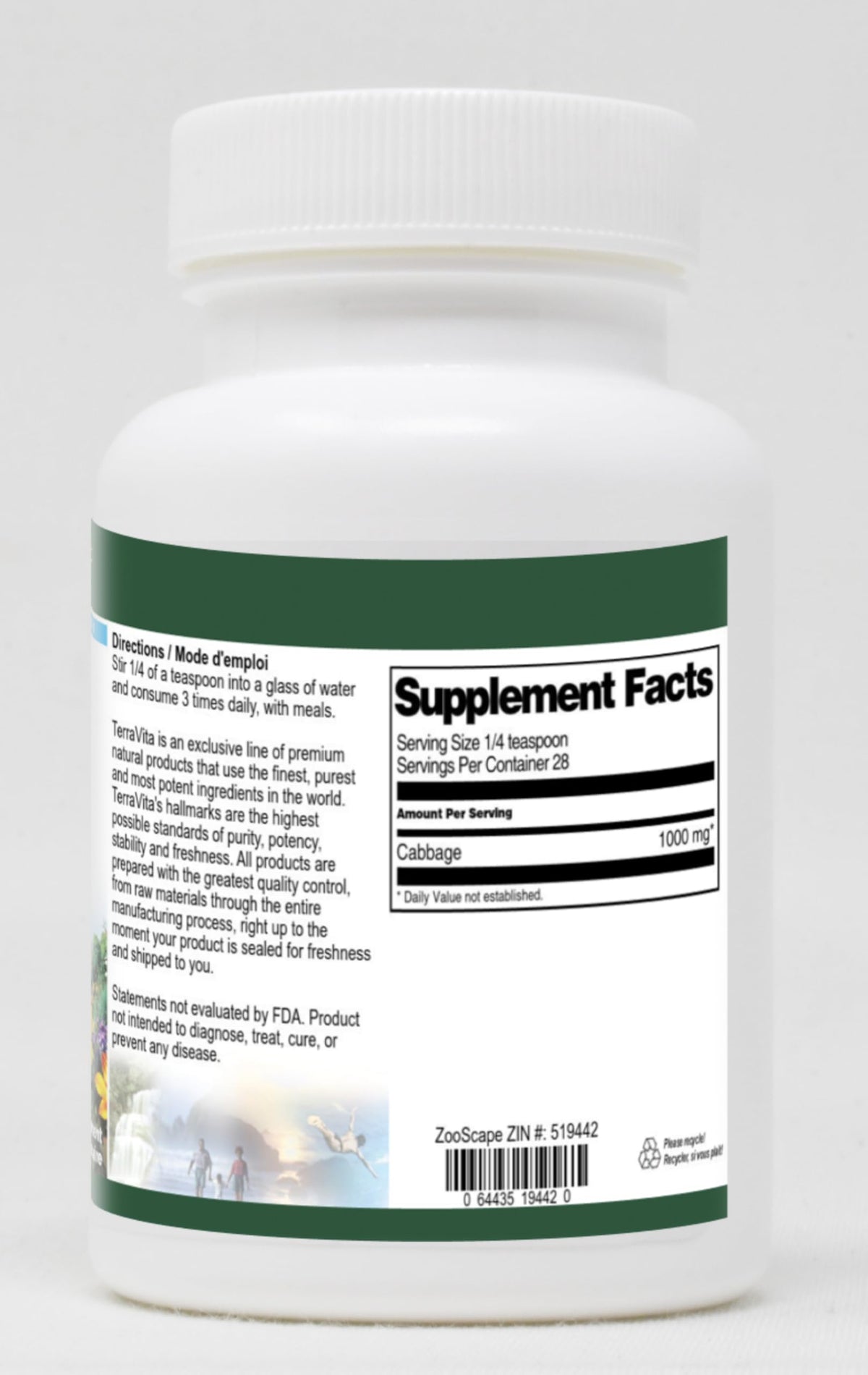 Terravita Cabbage Powder (1 oz, ZIN: 519442)