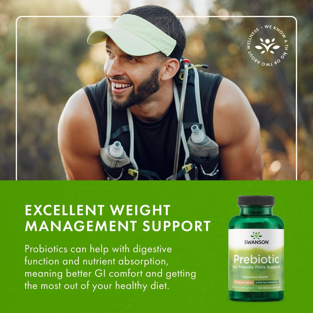 Swanson Prebiotic Fiber Capsules with NutraFlora FOS