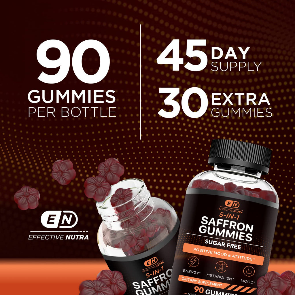 Effective Nutra Saffron Gummies for Mood Support - 90 Count - image 4