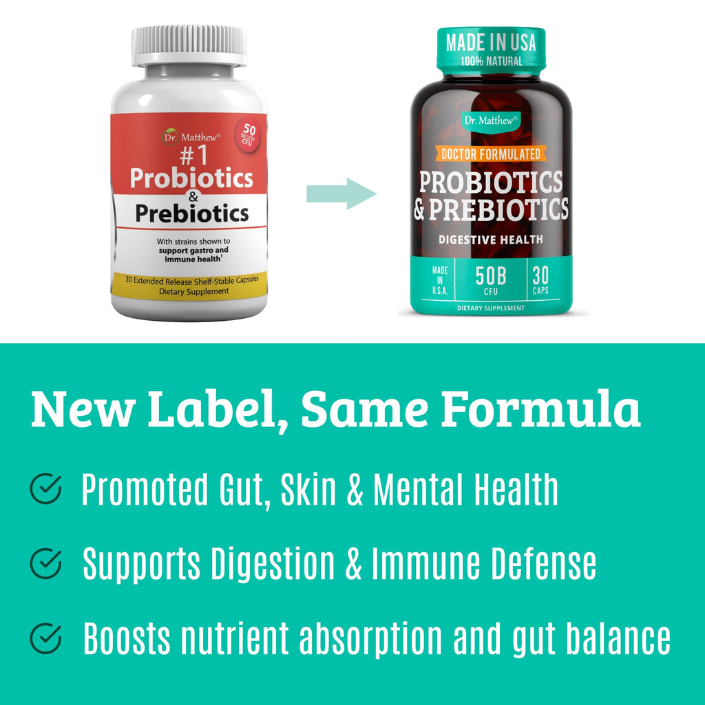 Dr. Matthew Prebiotics and Probiotics 50 Billion - 30 Capsules - image 7