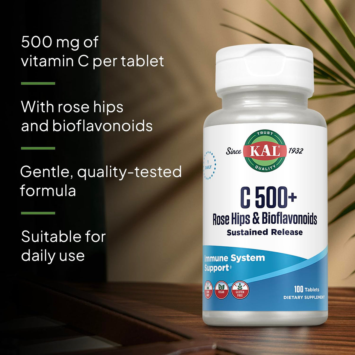 KAL Vitamin C 500+ Sustained Release Tablets - 100 Count - image 4