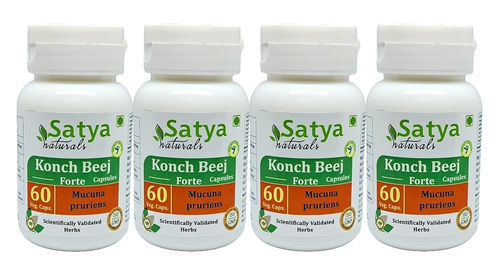 Satya Naturals Konch Beej Forte Capsules 500 mg. 60 Veg. Capsule