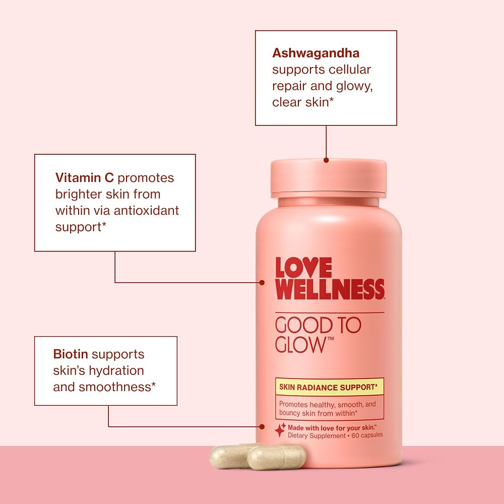 Love Wellness Good to Glow Collagen Biotin Capsules - 60 Count - image 5