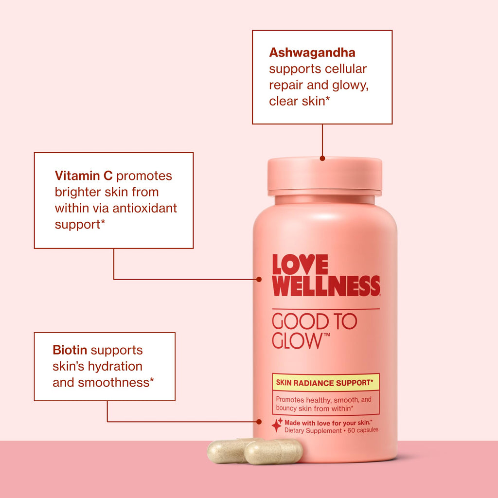 Love Wellness Good to Glow Collagen Biotin Capsules - 60 Count - image 5