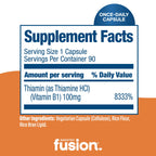 Bariatric Fusion Vitamin B1 Thiamine 100mg - 90 Capsules - image 4
