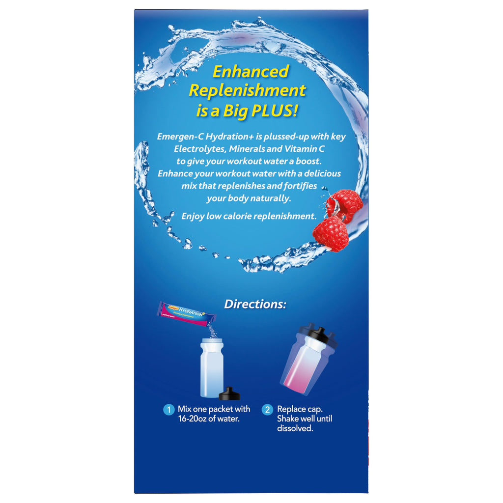 Emergen-C Hydration+ Vitamin C Sports Drink Mix Raspberry - 18 Packets - image 13
