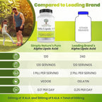 Simply Natures Pure Astragalus Alpha Lipoic Acid 600mg Capsules - image 5