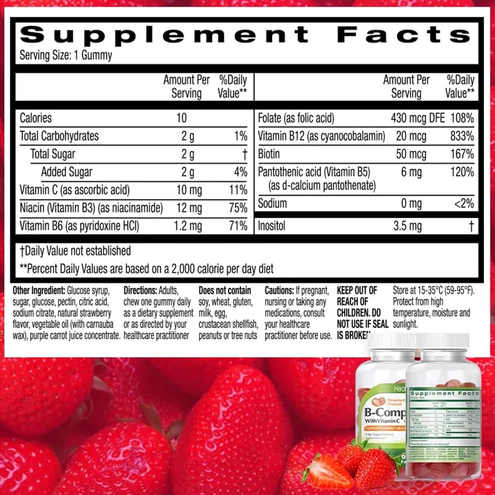 NutraA2Z B Complex with Vitamin C - 60 Gummies - image 8