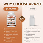 Arazo Nutrition Organic Coconut Oil 2000 MG - 120 Softgels - image 7