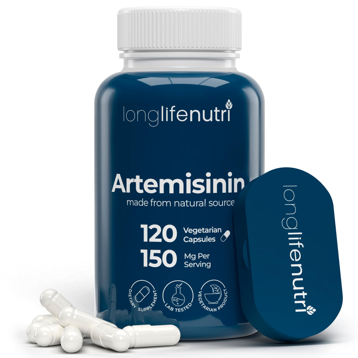 LongLifeNutri Artemisinin 150mg Sweet Wormwood - 120 Vegetarian Capsules