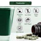 NUTRINPRO Organic Spirulina Capsules - 100% Pure Vegan