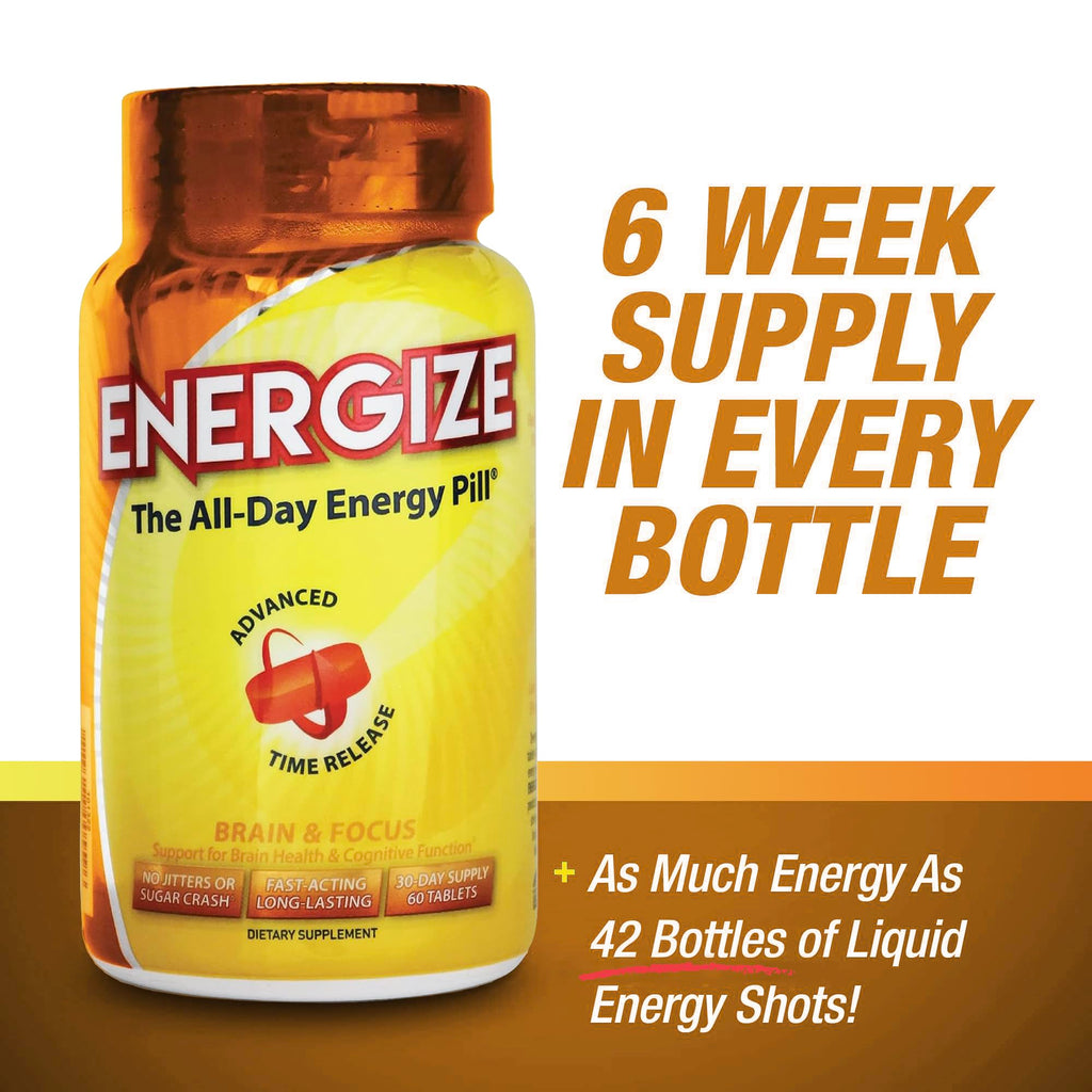 iSatori Energize Caffeine Pills Time Release - 84 Tablets