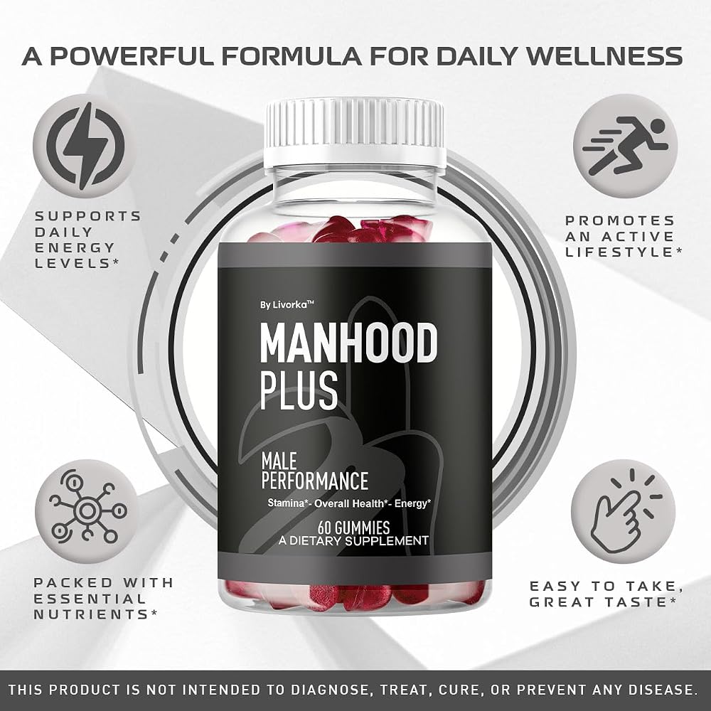 LIVORKA Manhood Plus Gummies for Men - 60 Gummies - image 2