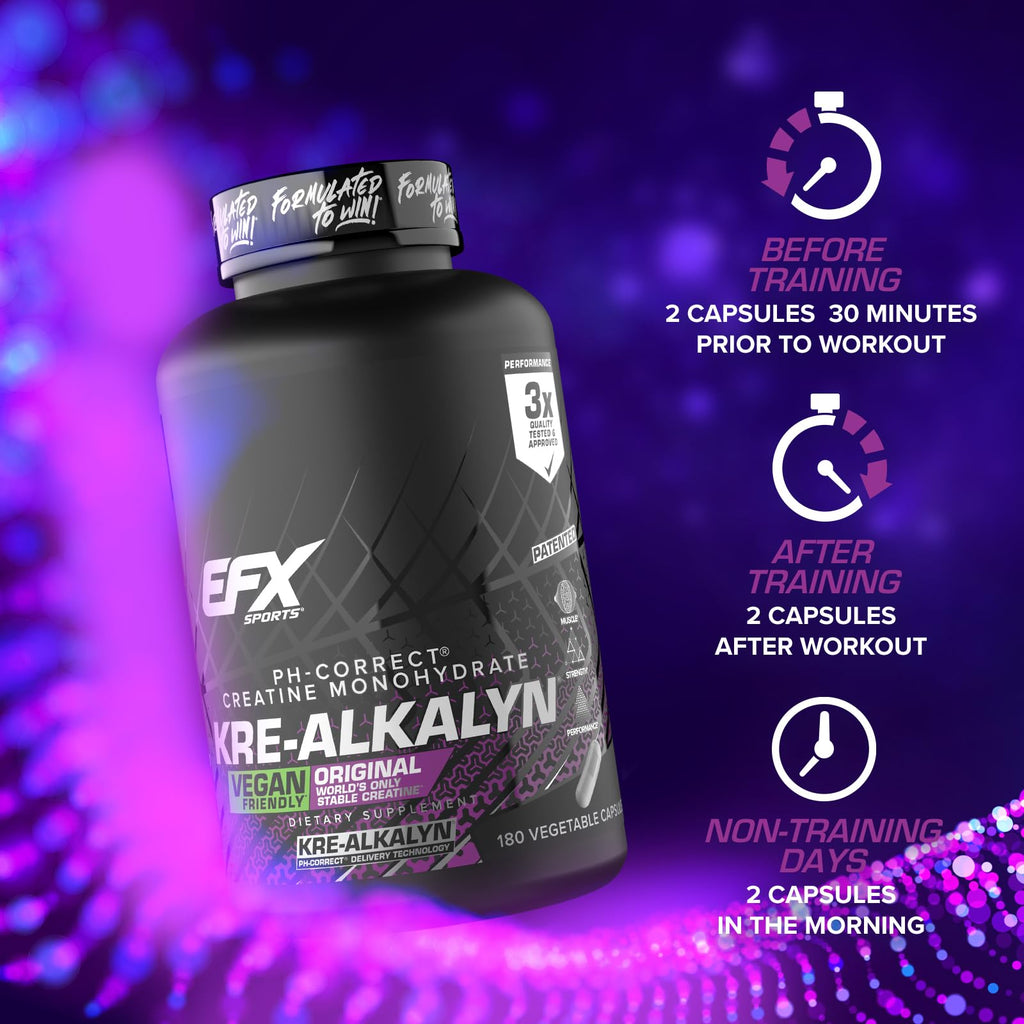 EFX Sports Kre-Alkalyn EFX pH Correct Creatine - 180 Capsules - image 8