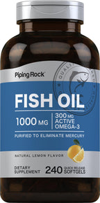 Piping Rock Fish Oil 1000mg Omega-3 - 240 Softgels