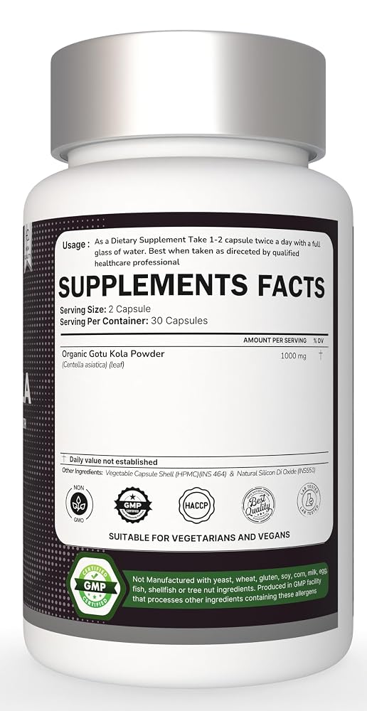 Heroot Gotu Kola Capsules 400mg - 60 Capsules - image 2
