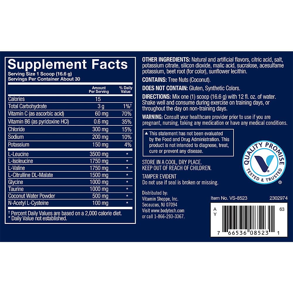 BodyTech Elite Ultimate BCAA Powder Strawberry Kiwi - 30 Servings - image 2