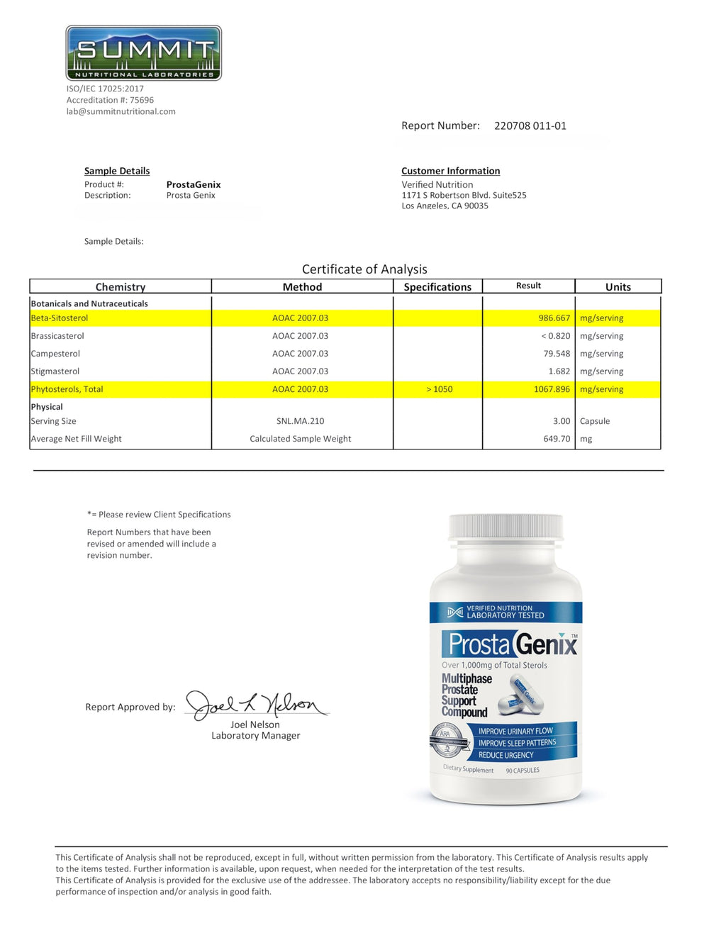 ProstaGenix NUTRITIONAL_SUPPLEMENT
