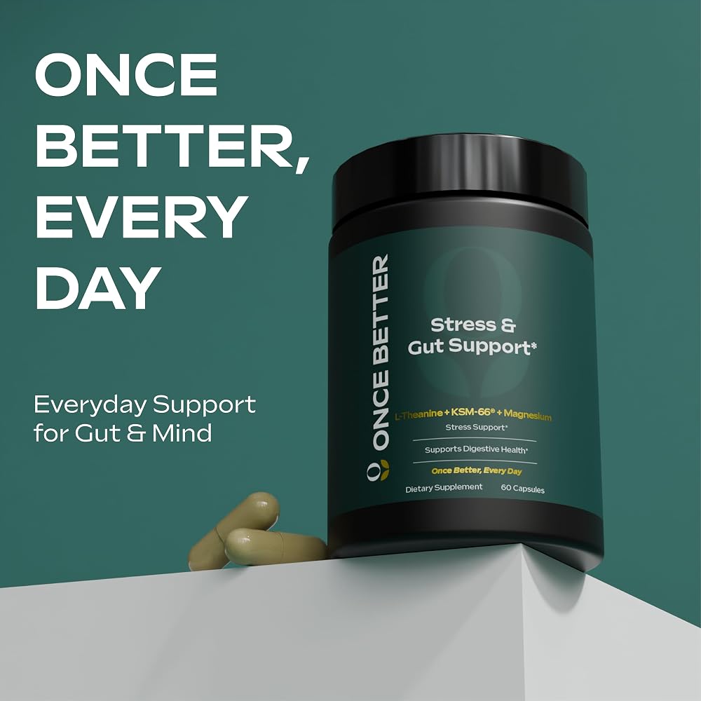 Once Better Stress & Gut Support Supplement - 60 Capsules - image 7