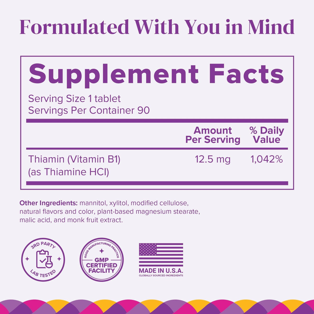BariMelts Vitamin B1 Tablets for Bariatric Support - 90 Tablets - image 2