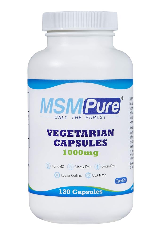 KALA HEALTH MSMPure 1000mg MSM Vegetarian Capsules - 120 Count