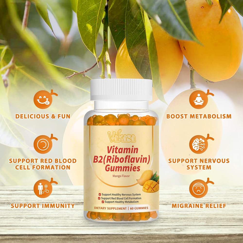 Vakasa Vitamin B2 Gummies Immune Support 400mg - 60 Gummies - image 4