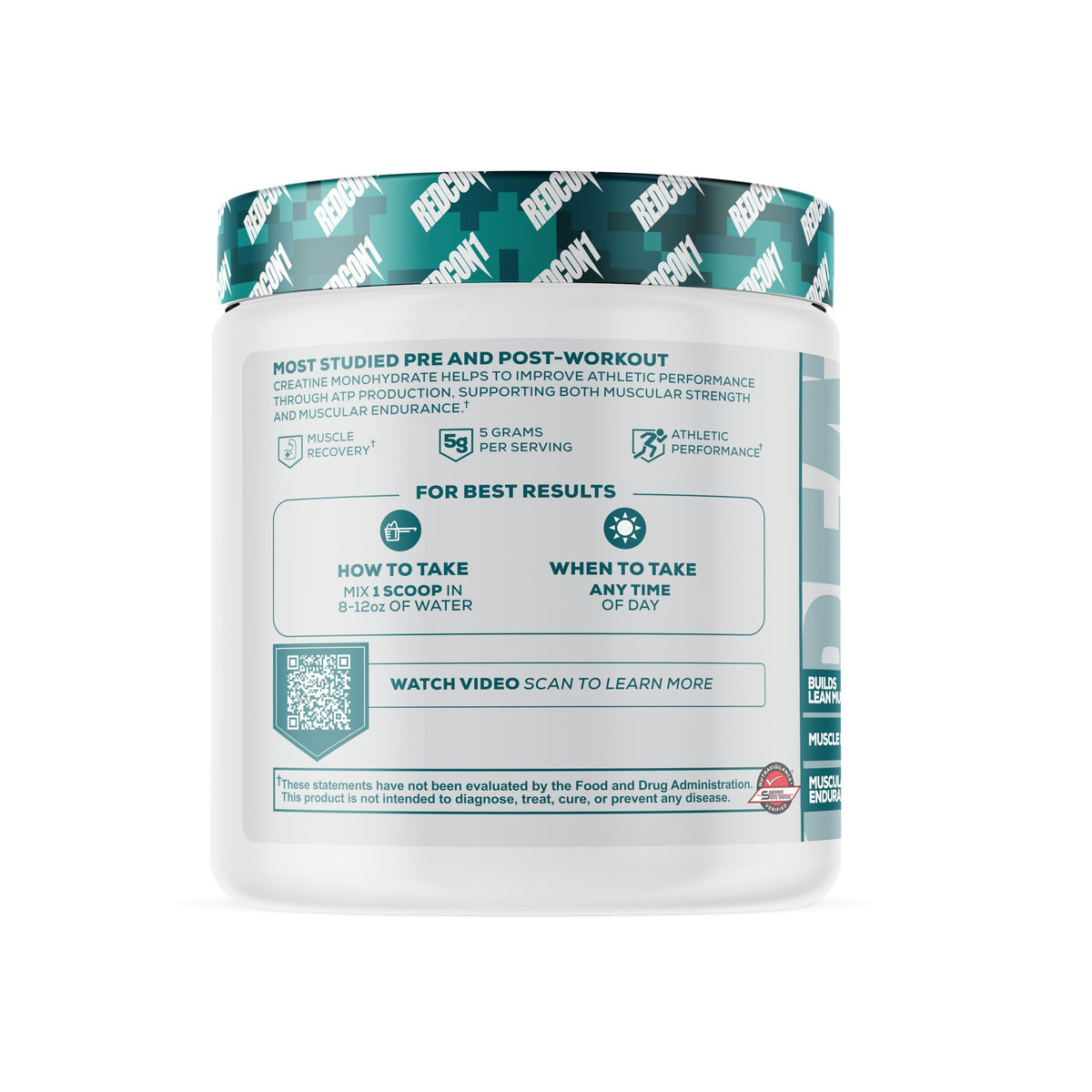 REDCON1 Creatine Monohydrate Powder - 60 Servings - image 2