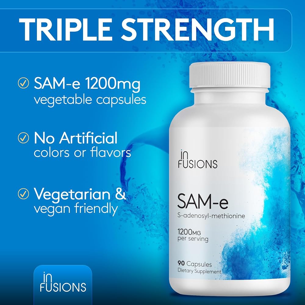 Infusions Maximum Strength Pure SAM-e 1200mg 90 Vegetable Capsules