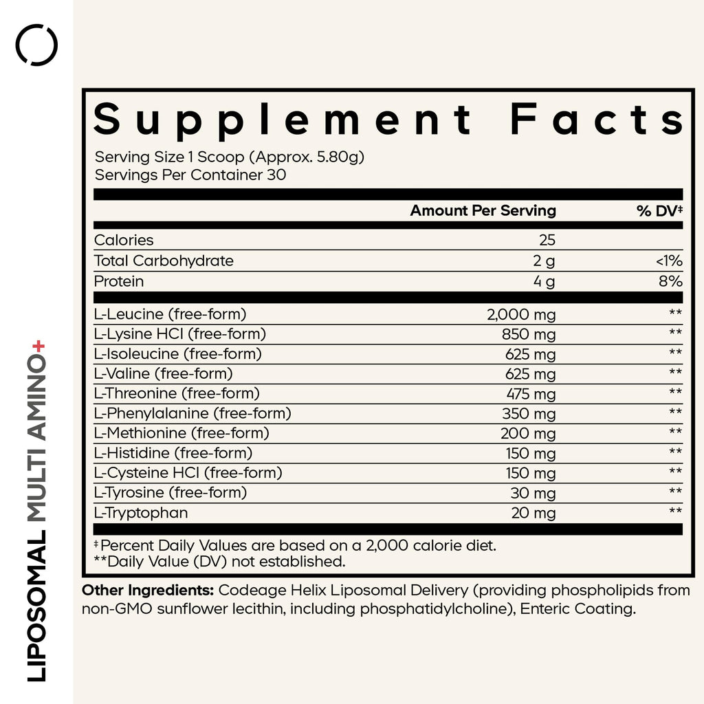 Codeage Liposomal Amino Powder, BCAA & EAA - 6 oz - image 2