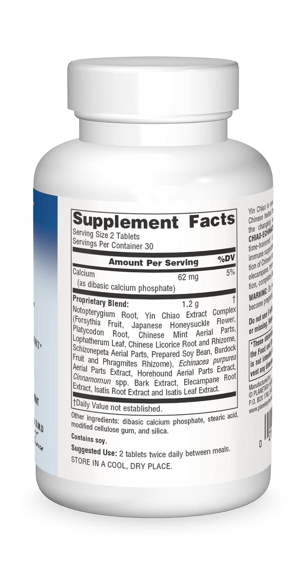 Planetary Herbals Yin Chiao-Echinacea Complex - 60 Tablets - image 3