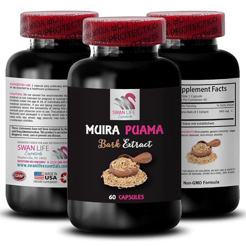 Swan Life Essentials Muira Puama Bark Extract - 120 Capsules - image 2