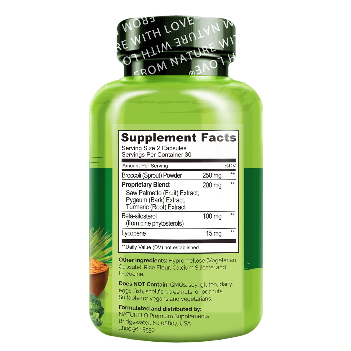Naturelo Unflavored capsule saw Palmetto