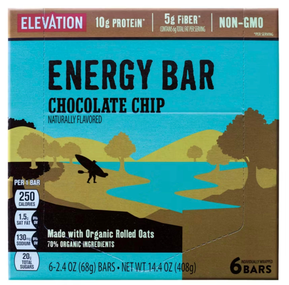 Millville Elevation Chocolate Chip Energy Bars - 6 Pack