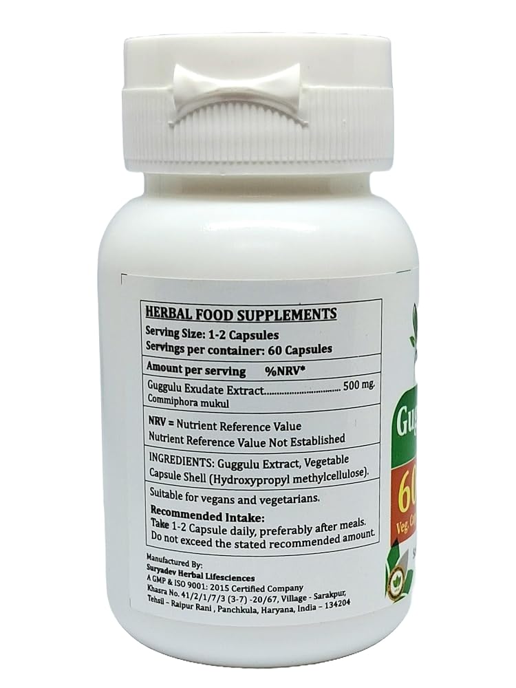 Satya Naturals Guggulu Forte 500 mg Ayurvedic Herbal - 120 Vegetarian Capsules - image 5