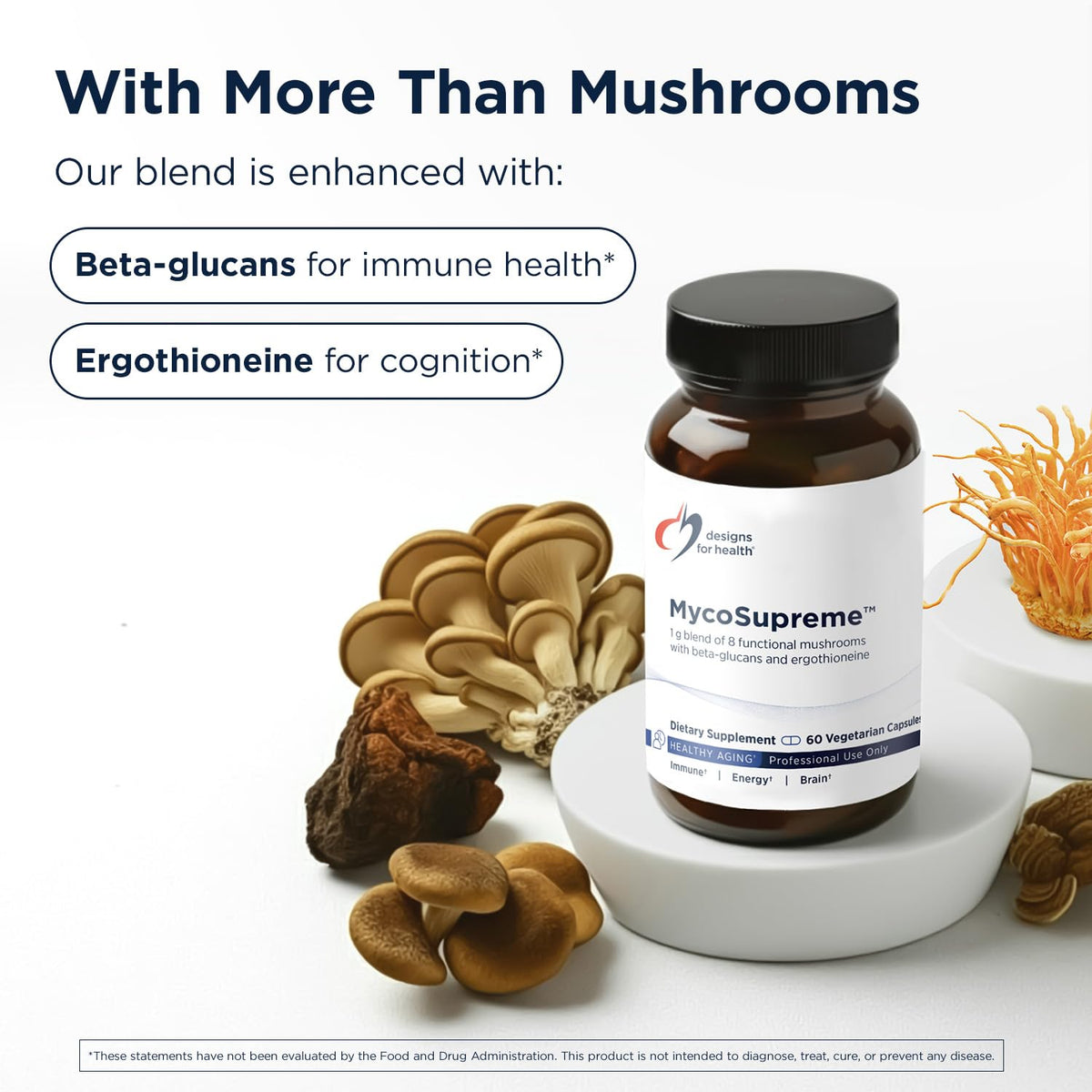 Designs for Health MycoSupreme Mushroom Support - 60 Capsules - image 4