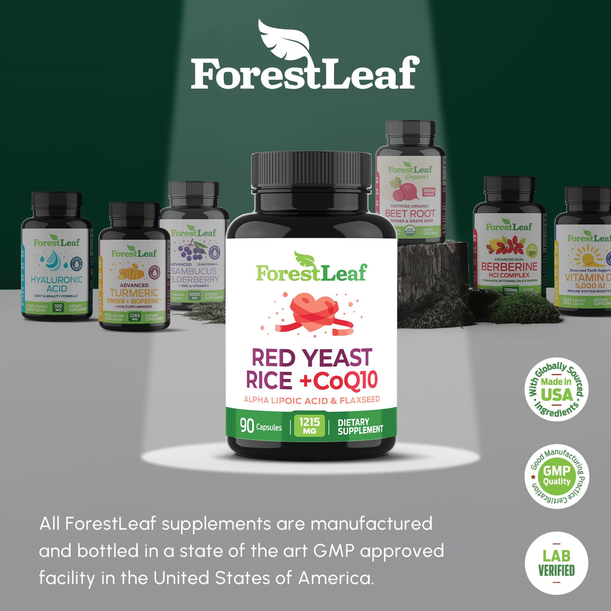 ForestLeaf Red Yeast Rice 1215 mg - 90 Vegetarian Capsules - image 8